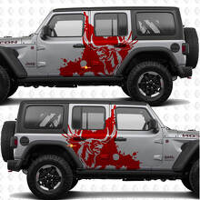 Autocollant vinyle Moose Splash Nature Side Doors adapté pour Jeep Wrangler 2