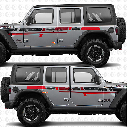 Custom Text Rétro Bandes Autocollant Vinyle Portes Latérales compatible Jeep Wrangler