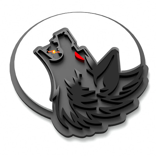 Wolf Moon Fender Badges Tailgate Emblem 3D Badge
