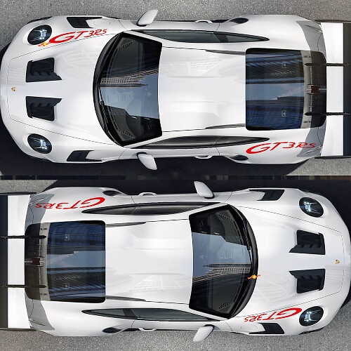 GT3RS GT3 RS Front and Rear Fender Quarter Panel Decal Sticker Kit for Porsche 911 GT3 RS