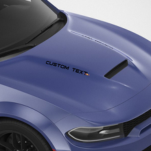 RoushCharged Custom Text Bonnet Decals for Dodge Charger 4