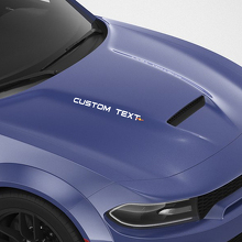 RoushCharged Custom Text Bonnet Decals for Dodge Charger 5