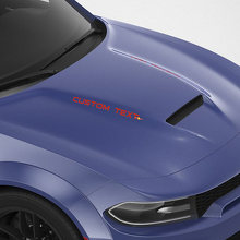 RoushCharged Custom Text Bonnet Decals for Dodge Charger 6