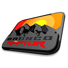 Sunset Mountains Guardabarros Insignias Emblema de Portón Insignia 3D para Ford Bronco Raptor 3