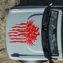 American Flag Eagle Hood Vinyl Decal for Musclecar horse_5