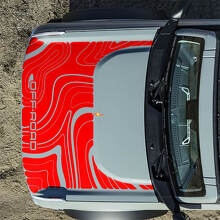 Hood Topographic Off Road Decals Stickers for Ford Bronco 3