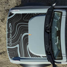 Hood Topographic Off Road Decals Stickers for Ford Bronco 4