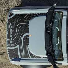 Topographic Off Road Bonnet Vinyl Decal Sticker Graphics 2 for Musclecar horse 4