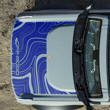 Hood Topographic Off Road Decals Stickers for Ford Bronco 5