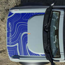 Topographic Off Road Bonnet Vinyl Decal Sticker Graphics 2 for Musclecar horse 5