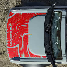 Hood Topographic Off Road Decals Stickers for Ford Bronco 7