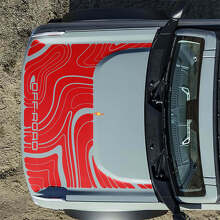 Topographic Off Road Bonnet Vinyl Decal Sticker Graphics 2 for Musclecar horse 7