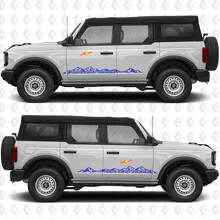 4x4 Off Road Mountains Side Doors Graphics Vinyl Decal Sticker fits to Ford Bronco 2