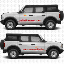 4x4 Off Road Mountains Side Doors Graphics Vinyl Decal Sticker fits to Ford Bronco 3