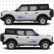 4x4 Off-Road Mountains Side Door Graphics Vinyl Decal Sticker fits to Ford Bronco 2
