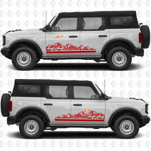 4x4 Off-Road Mountains Side Stripe Door Graphics Vinyl Decal Sticker fits to Ford Bronco 3