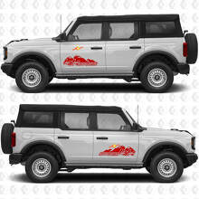 4x4 Off Road Side Door Graphics Decals for Ford Bronco 3
