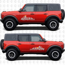 2x 4x4 Off Road Side Door Graphics Decals for Ford Bronco 3
