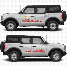 2x 4x4 Off Road Side Door Graphics Decals for Ford Bronco Black Diamond 2