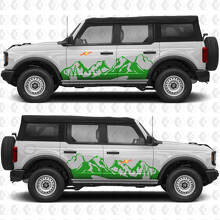Mountains Side Doors Graphics Vinyl Decal Sticker fits to Ford Bronco 3