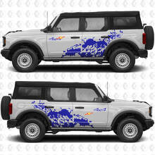 4x4 Off Road Splash Side Doors Vinyl Decal Sticker Graphics 4 for Ford Bronco 2
