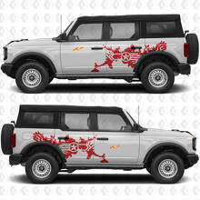 Military Star Splash Side Doors Graphics Vinyl Decal Sticker fits to Ford Bronco 3