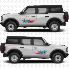USA Flag Military Star Side Door Vinyl Decal Set for Musclecar horse_3