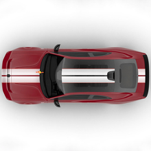 Sixpack Dual Central Stripes Bonnet Rally Offset Vinyl Decal Graphic 2 for Dodge Charger Daytona 2