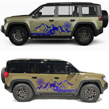 Compass Explore Mountains Side Doors Vinyl Decal for Jeep Recon 2