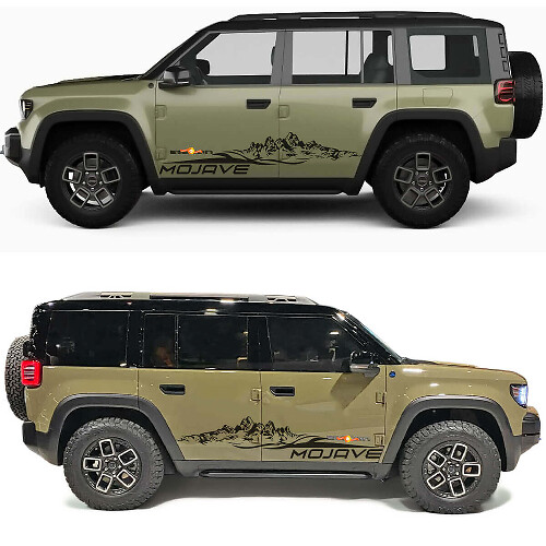 Desert Mountains Mojave Side Doors Vinyl Decal for Jeep Recon 1