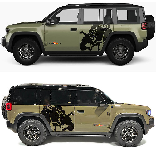 Cougar Splash Side Doors Vinyl Decal for Jeep Recon
