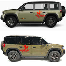 Bald Eagle Military Star Side Doors Vinyl Decal for Jeep Recon 4