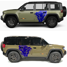 Wolf Splash Side Doors Vinyl Decal for Jeep Recon 2