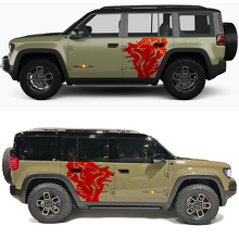Wolf Splash Side Doors Vinyl Decal for Jeep Recon 3