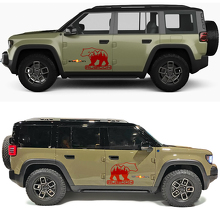 Bear Rubicon Forest Side Doors Vinyl Decal for Jeep Recon 4