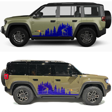Deer Forest Line Side Doors Vinyl Decal for Jeep Recon 2