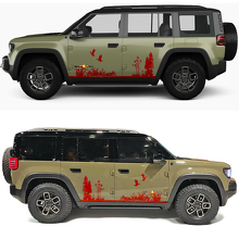 Duck Hunting Forest Side Doors Vinyl Decal for Jeep Recon 3