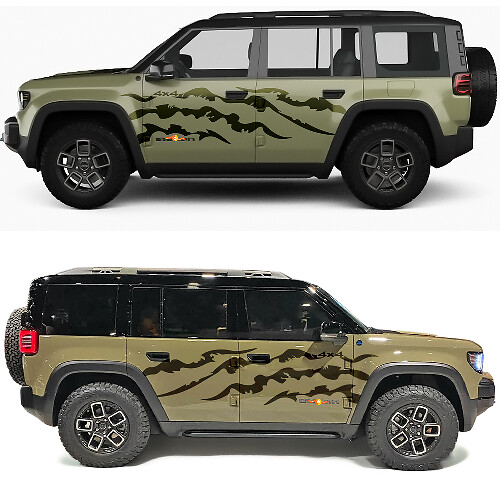4x4 Claw Marks Side Doors Vinyl Decal 2 for Jeep Recon 1