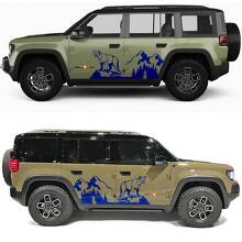 Cougar Mountains Forest Side Doors Vinyl Decal for Jeep Recon 2