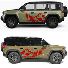 Bear Mountains Forest Side Doors Vinyl Decal for Jeep Recon 3
