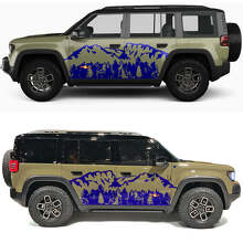 Mountains Forest Trees Side Doors Vinyl Decal for Jeep Recon 2