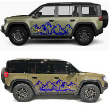Mountains Silhouette 4x4 Side Doors Vinyl Decal for Jeep Recon 2