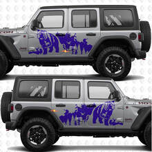 Bear Trees Splash Side Doors Vinyl decal sticker fit Jeep Wrangler 2