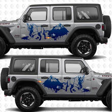 Cougar Mountains Splash Side Doors Vinyl decal sticker fit Jeep Wrangler 2
