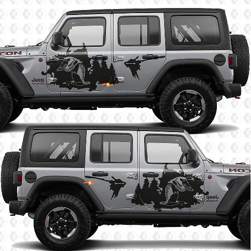 Duck Mallard Allow Forest Splash Side Doors Vinyl decal sticker fit Jeep Wrangler