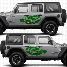 Fishing Rod Trout Water Splash Side Doors Vinyl decal sticker fit Jeep Wrangler 3