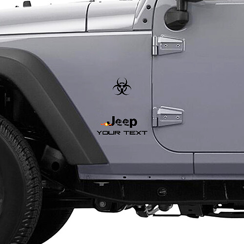 Autocollant vinyle logo Intervention en cas d'épidémie de zombies pour Jeep Wrangler Rubicon