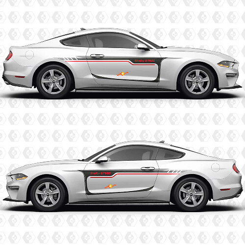 S550 Classic Muscle Car Stripes Side Doors Vinyl Decals Stickers for Ford Mustang 1