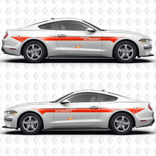 S550 EcoBoost Premium Dual Parallel Stripes Side Doors Vinyl Decals Stickers for Ford Mustang 2
