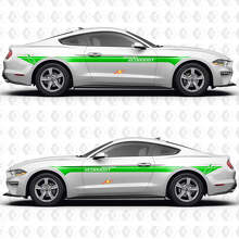 S550 EcoBoost Premium Dual Parallel Stripes Side Doors Vinyl Decals Stickers for Ford Mustang 3